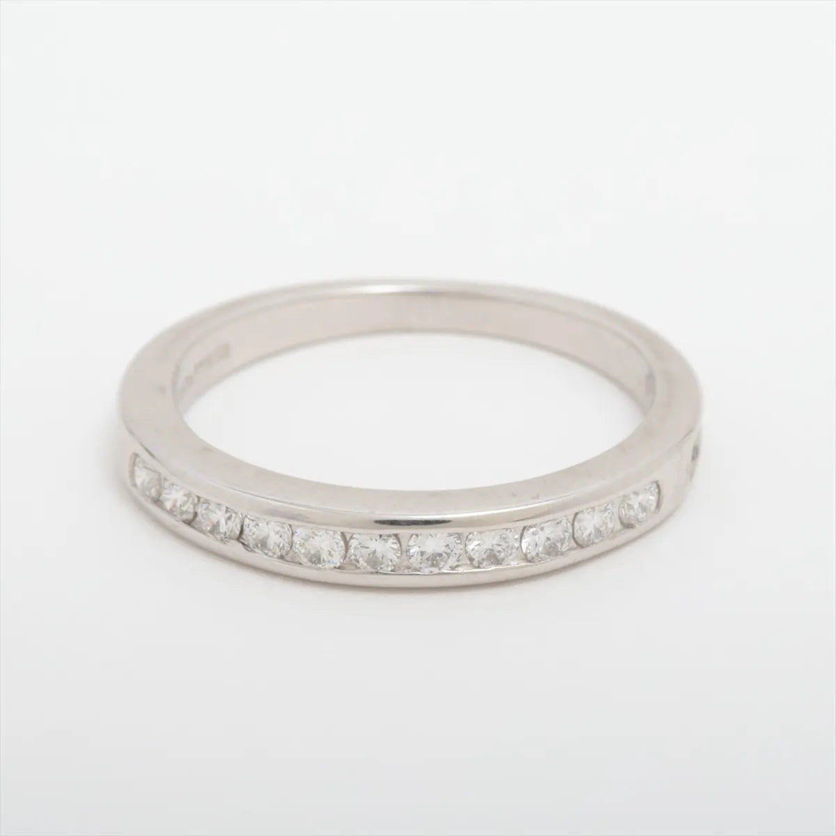 Tiffany & Co. Half Circle Channel Setting Diamond Ring Platinum