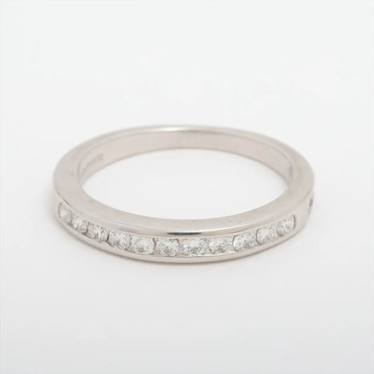 Tiffany & Co. Half Circle Channel Setting Diamond Ring Platinum