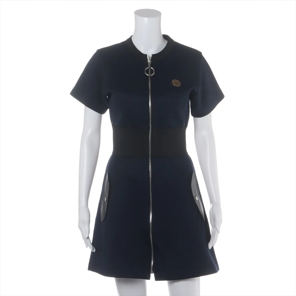 Louis Vuitton Cotton Nylon Dress Navy Blue