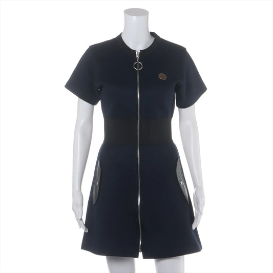 Louis Vuitton Cotton Nylon Dress Navy Blue