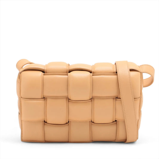Bottega Veneta Maxi Intrecciato Padded Cassette Shoulder Bag Beige