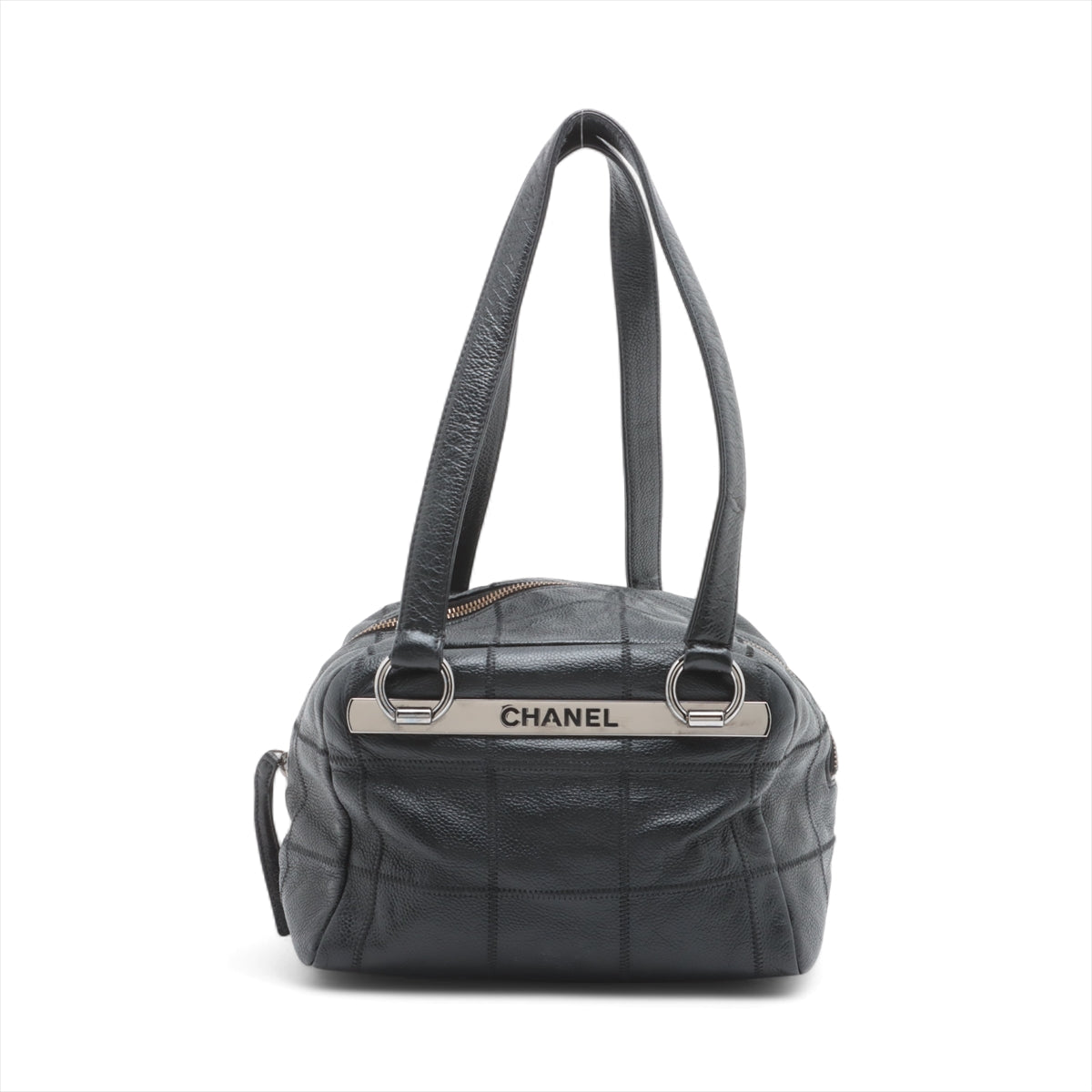 Chanel Chocolate Bar Soft Caviar Skin Shoulder Bag Black *  PREORDER *