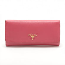 Load image into Gallery viewer, Prada Saffiano Leather Long Wallet Rose Pink