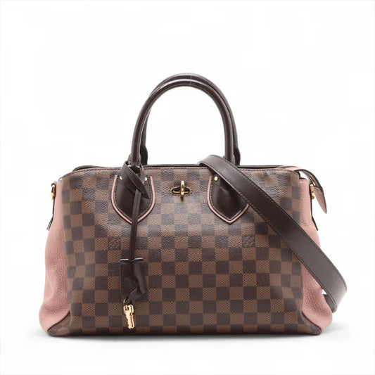 Louis Vuitton Damier Ebene Normandy Brown x Old Rose