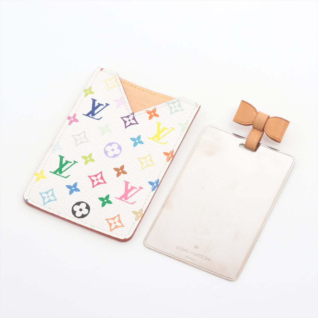 Louis Vuitton Multicolor Etui Mirror Card Case White