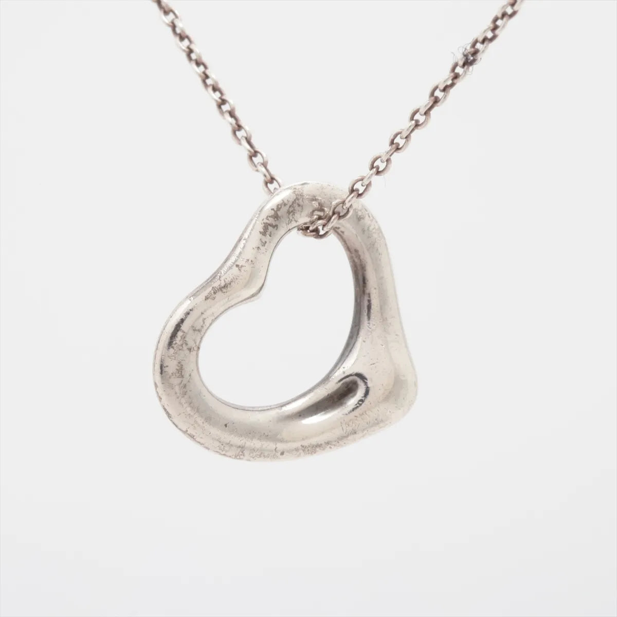 Tiffany & Co. Open Heart Necklace Silver