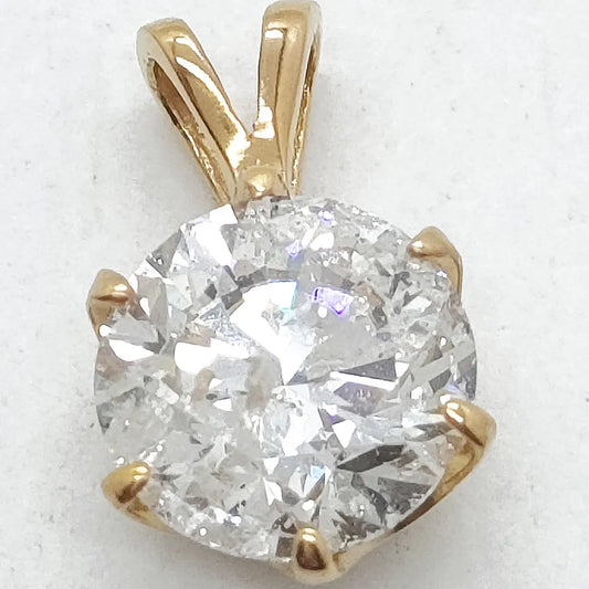 Diamond Pendant Necklace 1.214ct Gold — product photo 1