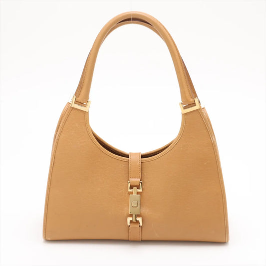 Gucci Jackie Leather Shoulder Bag Beige