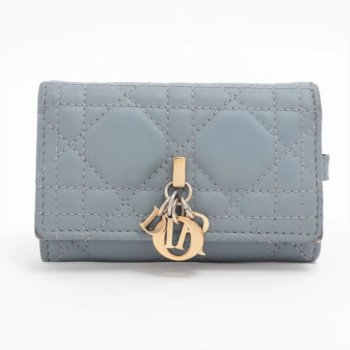 Christian Dior My Dior Cannage Aster Key Case Cloud Blue