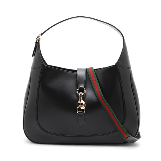 Gucci Jackie Leather Shoulder Bag Black