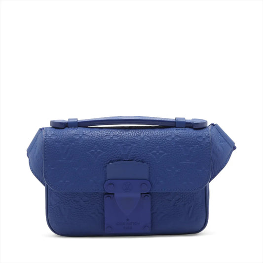 Louis Vuitton Monogram Empreinte S-Lock Messenger Bag Blue