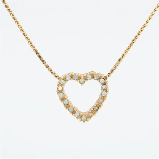 Christian Dior Hearts Rhinestone Pendant Necklace — product photo 1