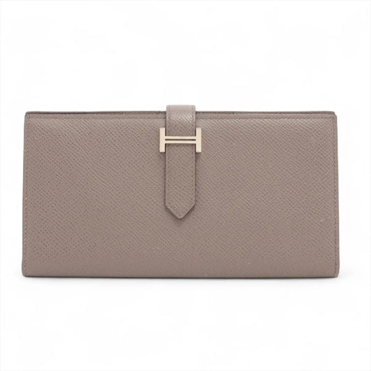 Hermes Bearn Soufflet Veau Epsom Long Wallet Etoupe