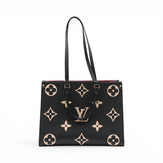 Louis Vuitton Bicolor Monogram Empreinte On the Go MM Black x Creme