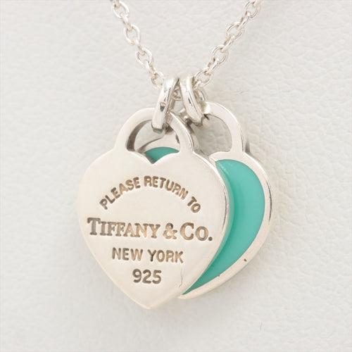 Best Tiffany Mini Double Heart Tag Necklace