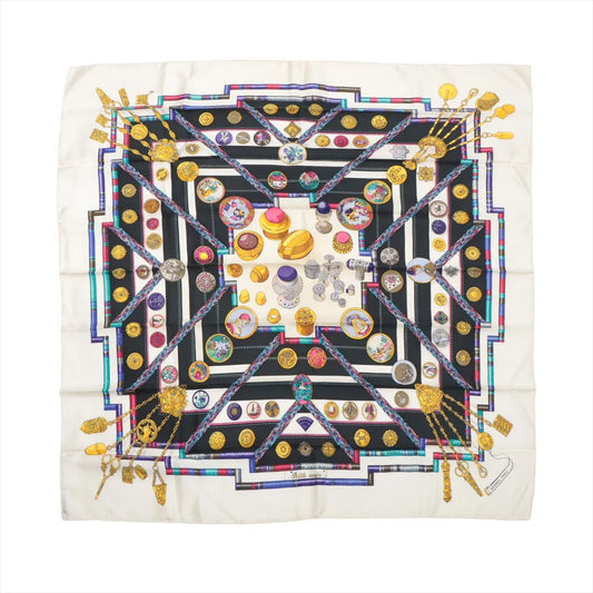 Hermès Carré Petite Main A Seamstress Scarf Silk Ivory