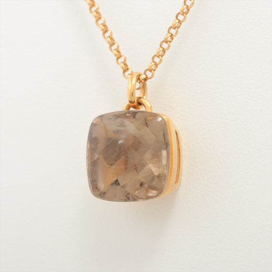 Vendome Aoyama Rutile Quartz Pendant Necklace Yellow Gold