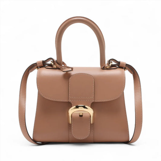 Delvaux Brillant Mini Leather Two-Way Handbag Pink