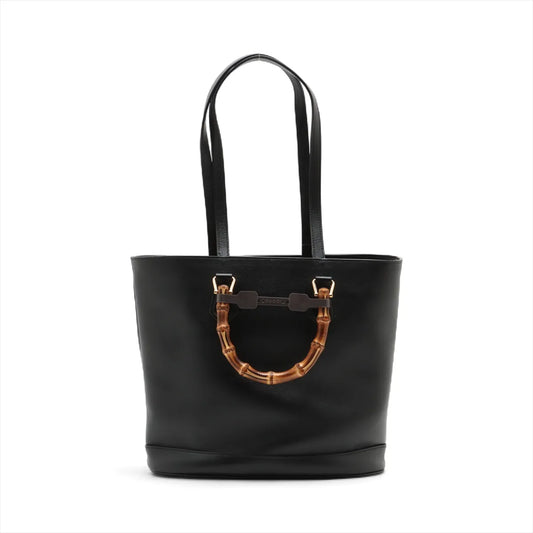 Gucci Bamboo Diana Leather Tote Bag Black