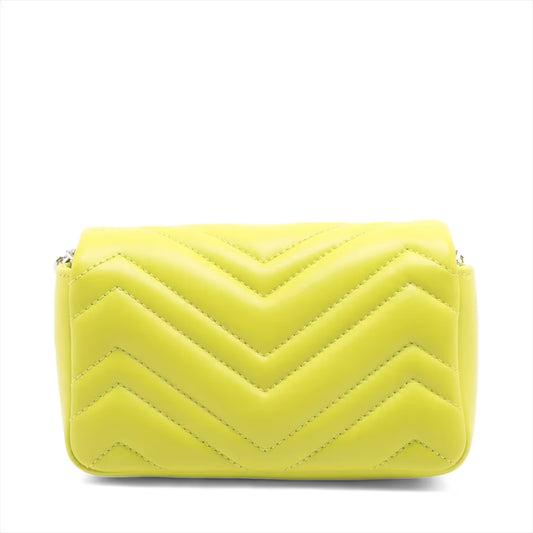 Gucci GG Marmont Leather Chain Shoulder Bag Avocado Green