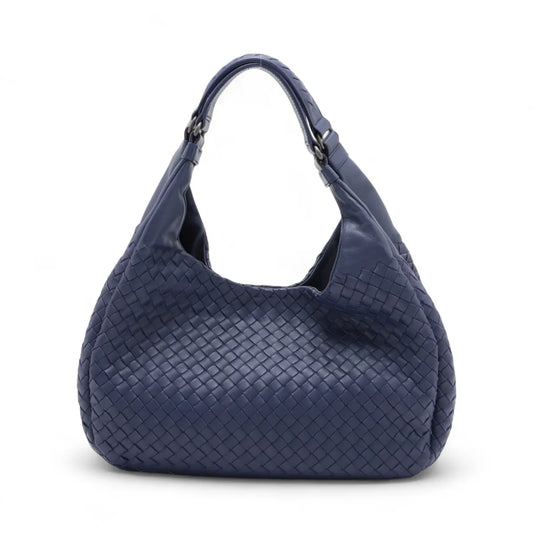 Bottega Veneta Intrecciato Campana Leather Handbag Purple