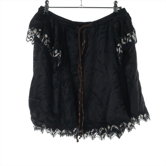 Louis Vuitton Silk Lace Skirt Black