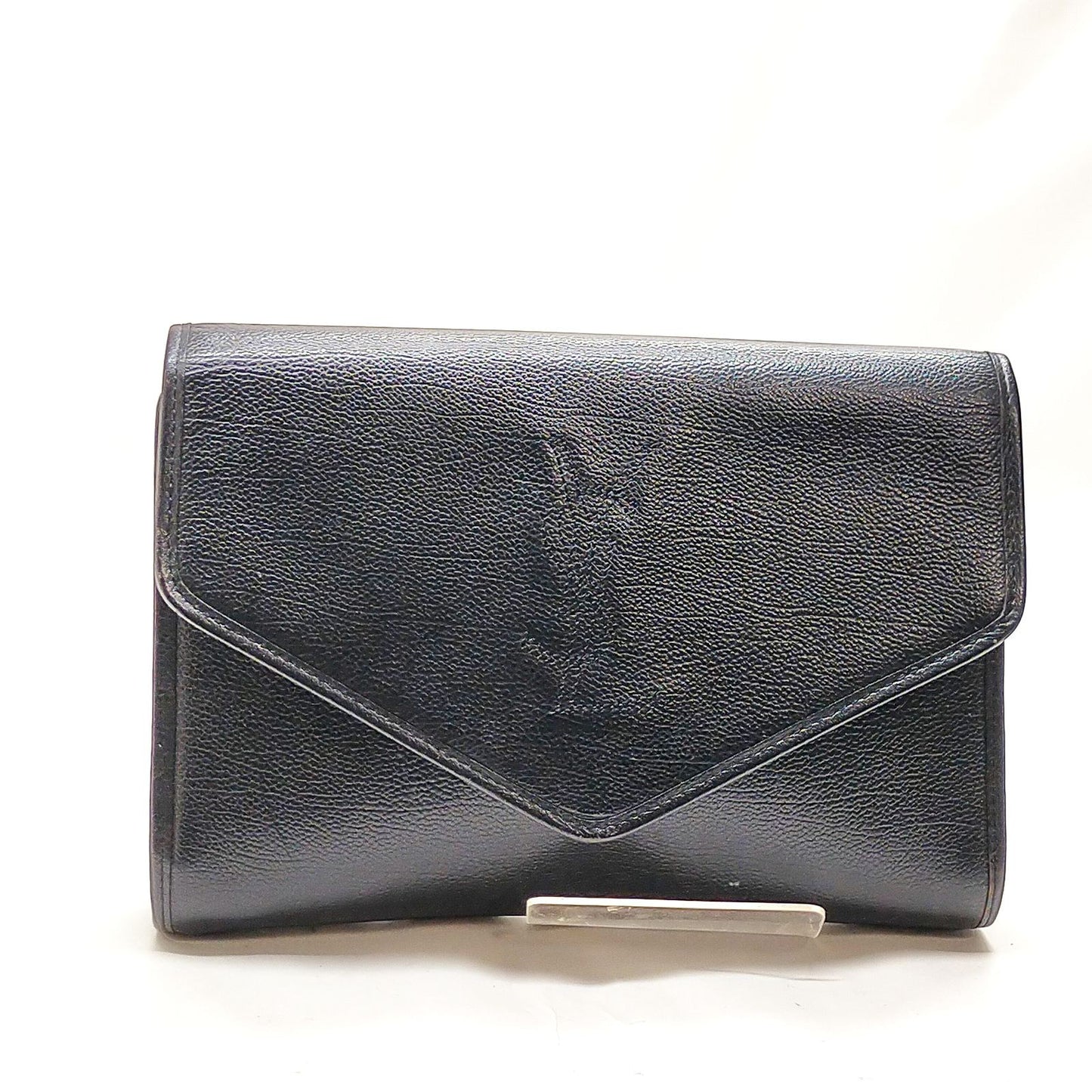 Yves Saint Laurent Leather Clutch Bag Black