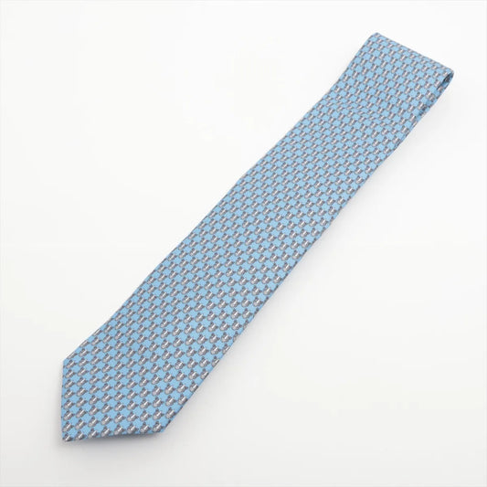 Hermès Cravate Twillbi Necktie Blue