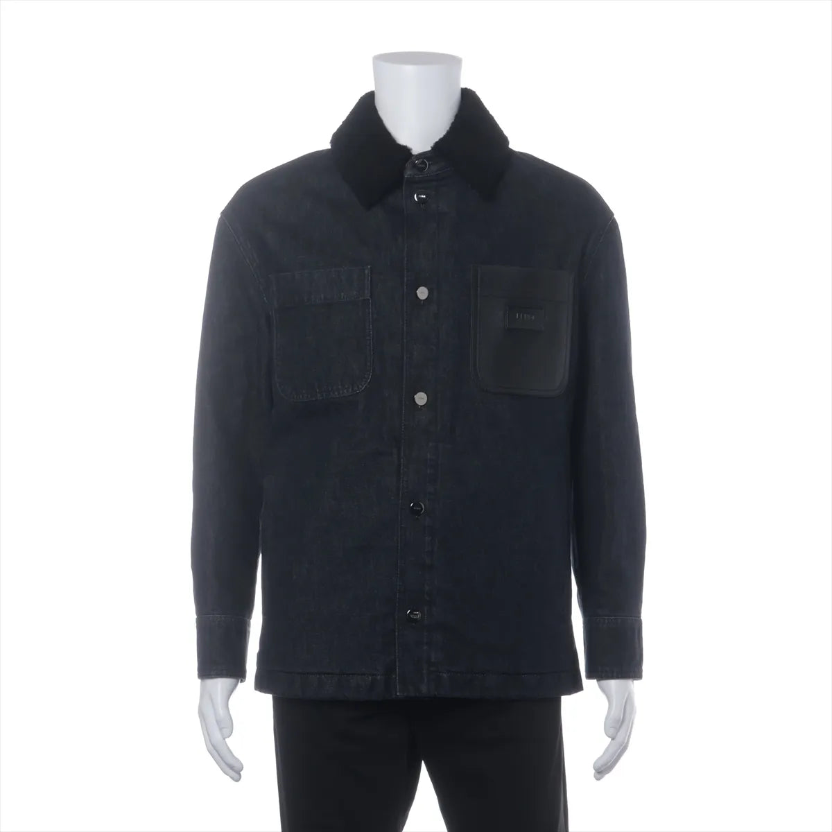 Fendi Cotton Denim Jacket Navy x Black