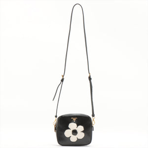 Prada Saffiano Patent Leather Shoulder Bag Black