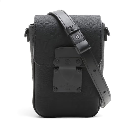Louis Vuitton Taurillon Monogram S-Lock Vertical Wearable Wallet Black
