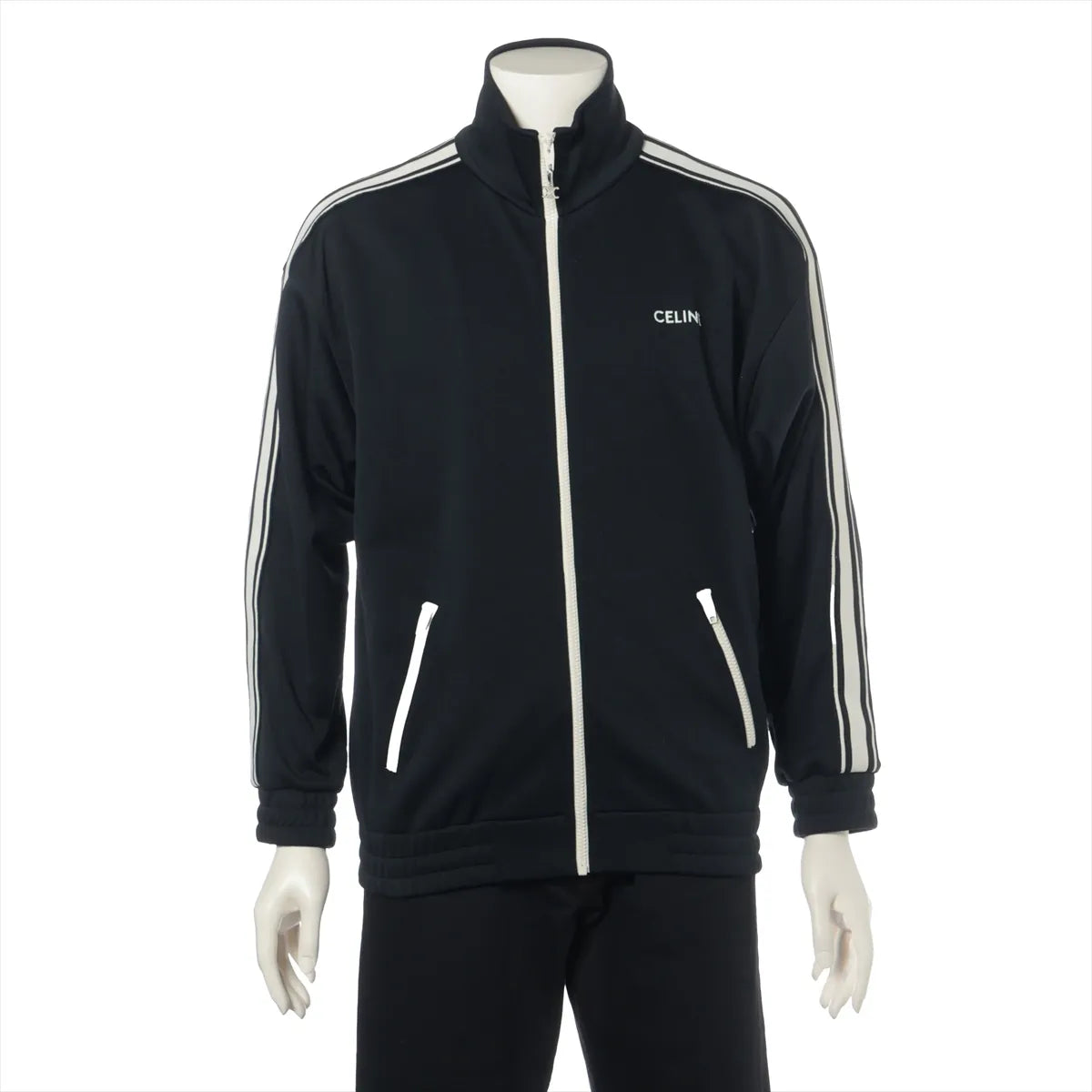 Celine Tracksuit Jacket In Double Jersey Black