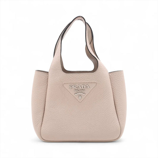 Prada Vitello Daino Soft Leather Tote Handbag Beige