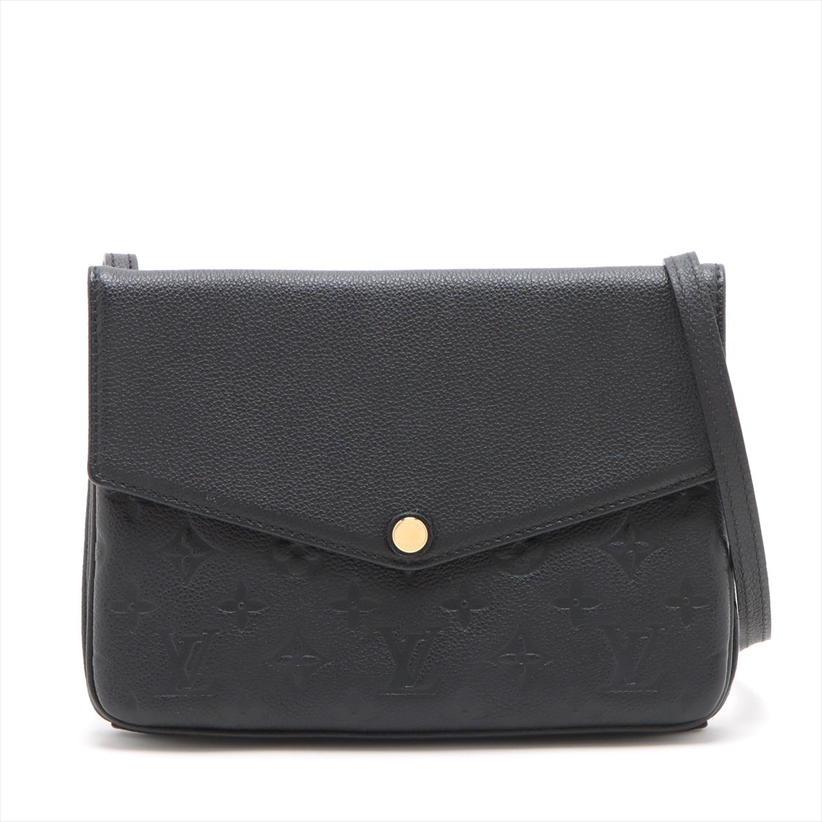 Louis Vuitton Monogram Empreinte Twice Crossbody Bag Black