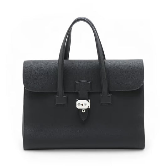 Hermès Sac A Depeche Light 36 Togo Black