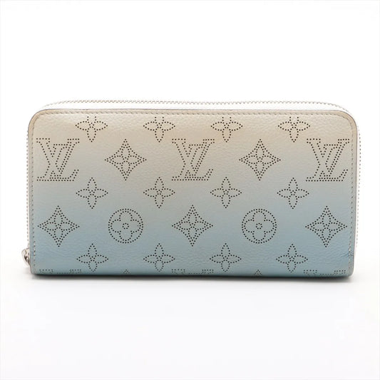 Louis Vuitton Monogram Mahina Zippy Wallet Gradient Blue