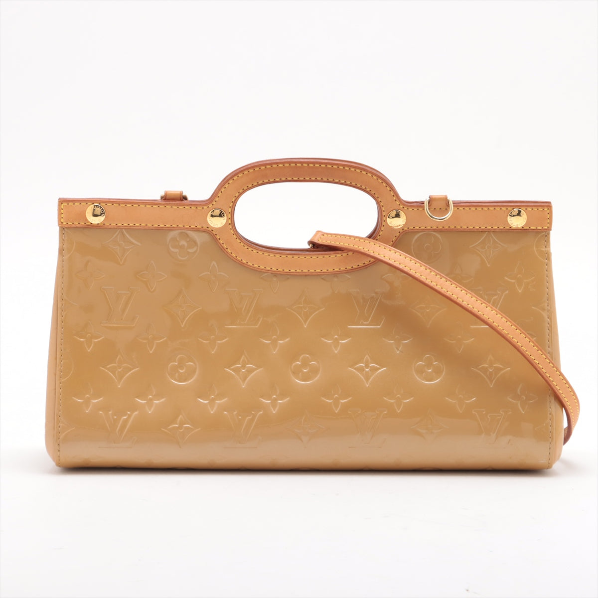 Louis Vuitton Monogram Vernis Roxbury Drive Handbag Camel