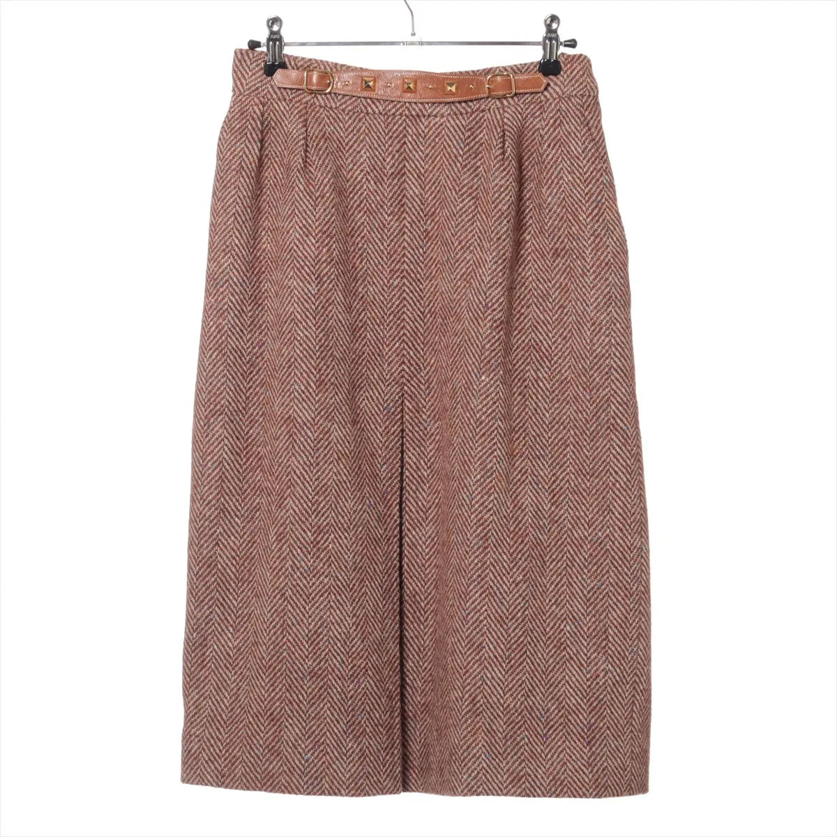 Hermès H Wool Skirt Brown