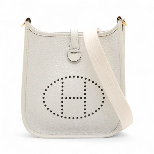 Hermes Evelyne 16 TPM Amazon Taurillon Clemence New White
