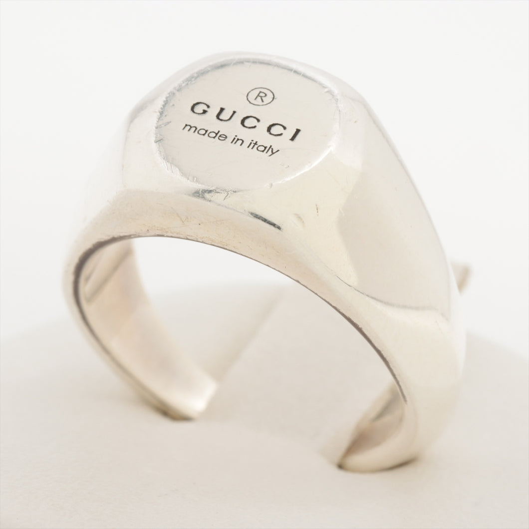 Gucci Trademark Signet Ring Silver