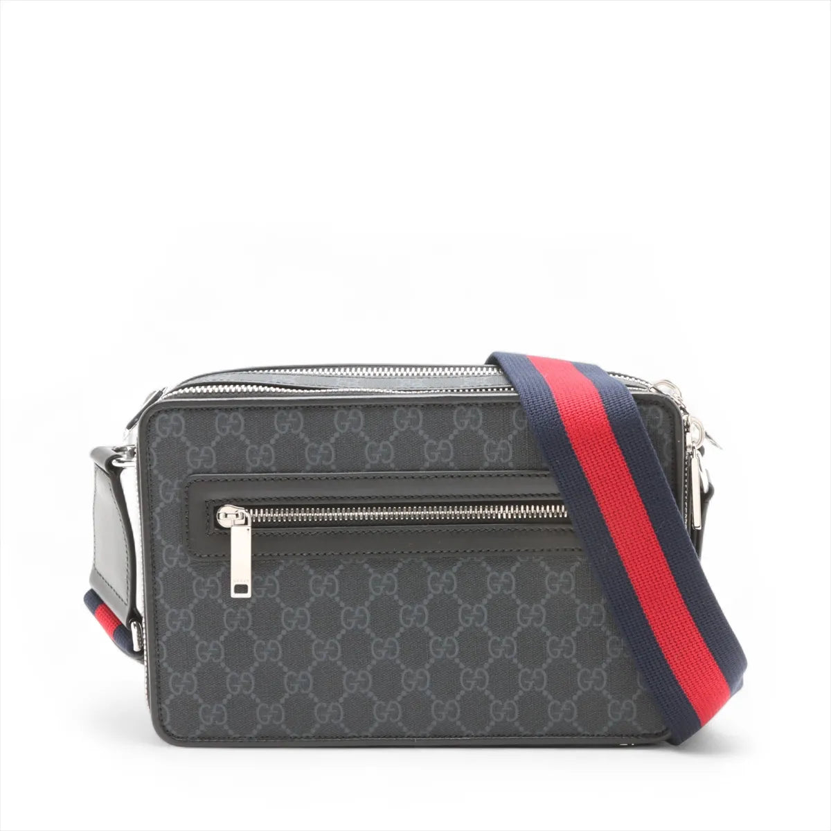 Gucci GG Supreme Leather Shoulder Bag Black