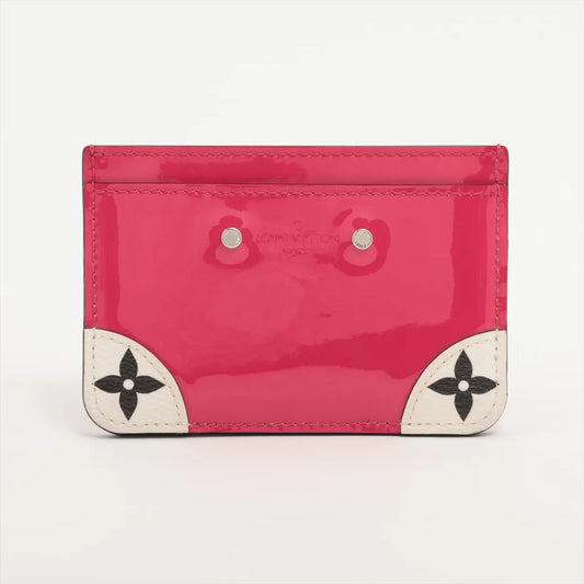 Louis Vuitton Monogram Vernis Card Case Fuchsia