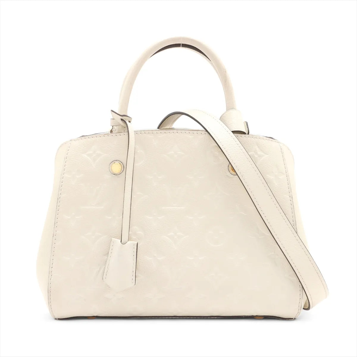 Louis Vuitton Monogram Empreinte Montaigne BB White