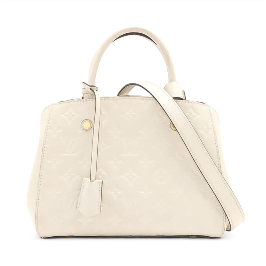 Louis Vuitton Monogram Empreinte Montaigne BB White