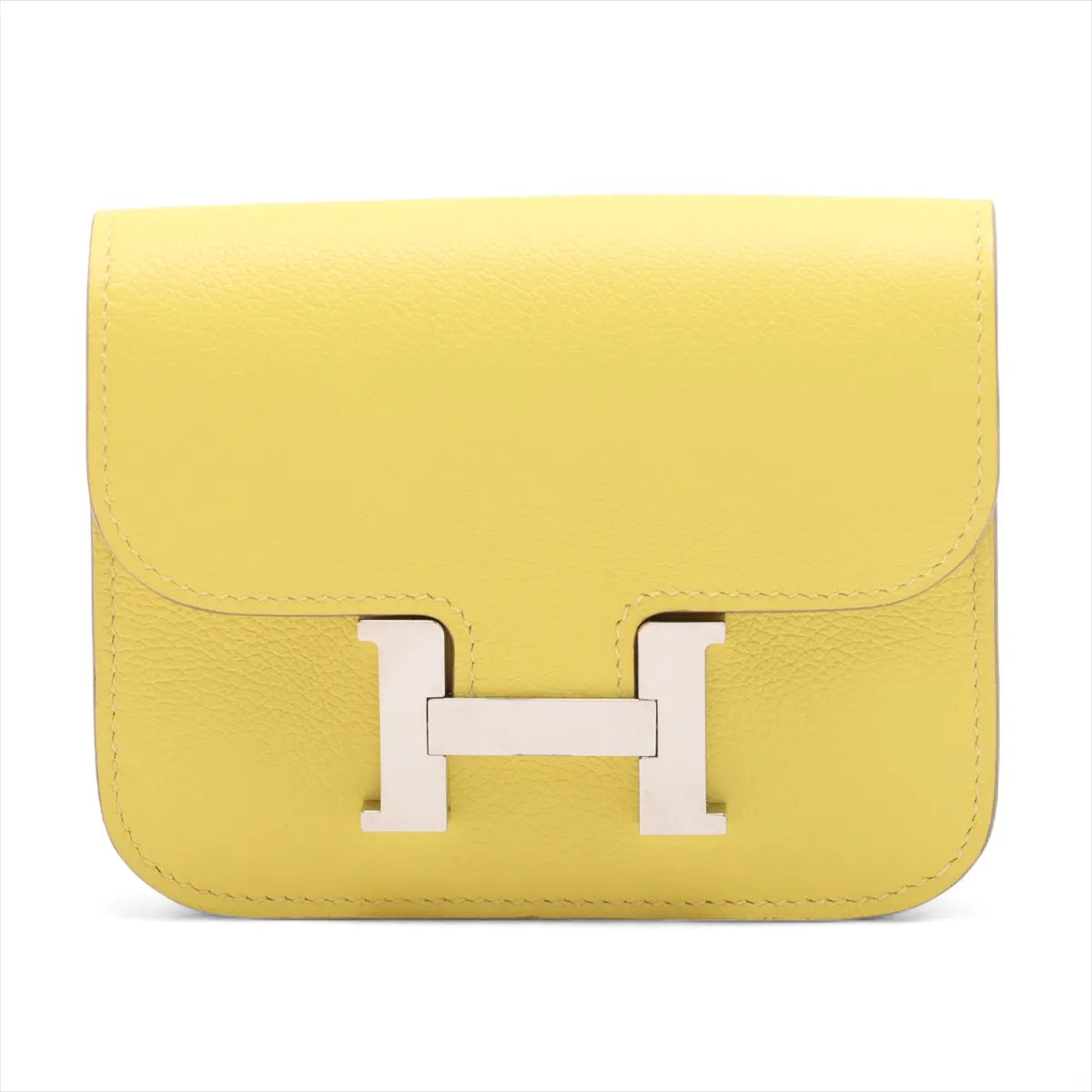 Hermès Constance Slim Evercolor Compact Wallet Yellow