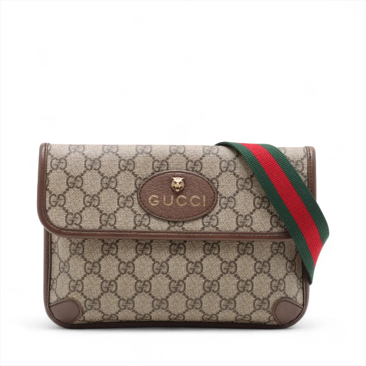 Gucci GG Supreme Leather Waist Bag Beige