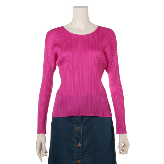 Best Pleats Please Issey Miyake  Long Sleeve Blouse Hot Pink