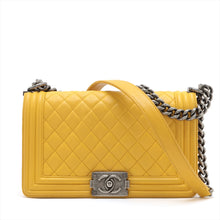 Load image into Gallery viewer, Best Chanel Boy Matelasse Lambskin Chain Shoulder Bag Yellow