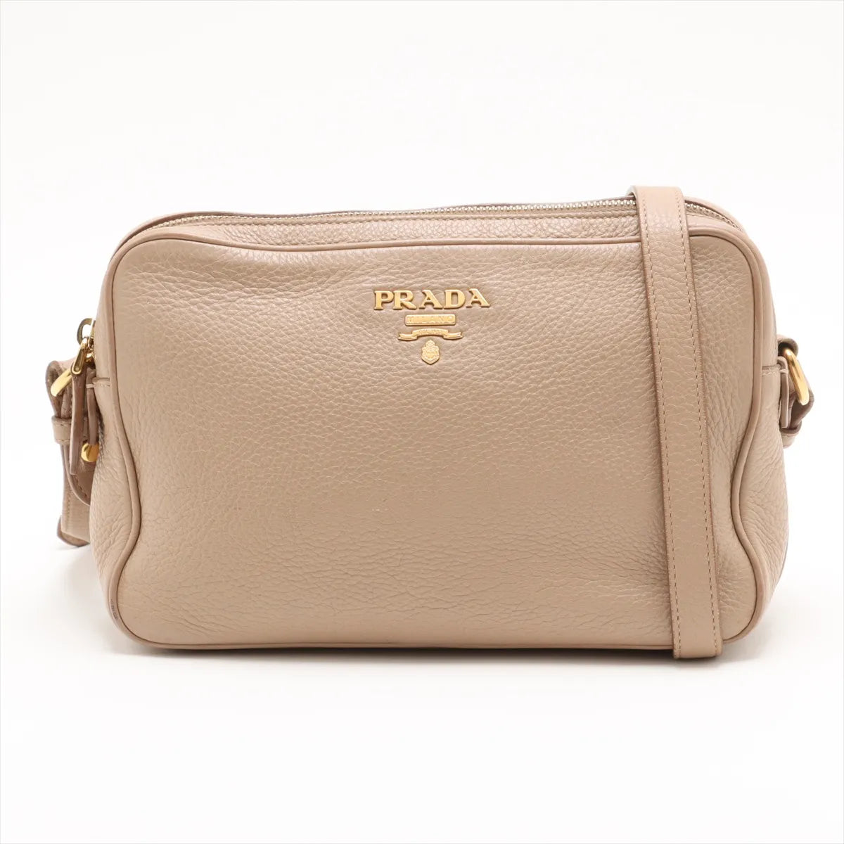 Prada Leather Camera Bag Beige