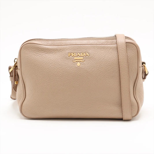 Prada Leather Camera Bag Beige